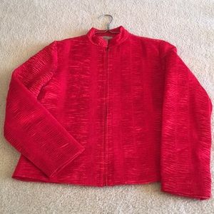 Red zippered elegant jacket